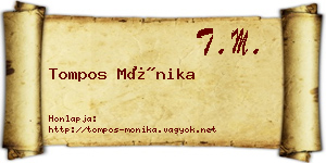Tompos Mónika névjegykártya