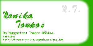 monika tompos business card